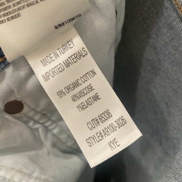 Agolde Dark Wash High Rise Straight Crop Buttonfly Jeans Women’s 26 - Picture 5 of 7